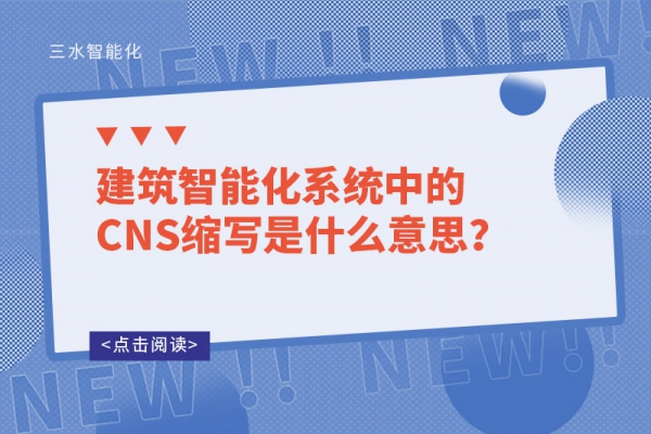 建筑智能化系統中的CNS縮寫是什么意思？